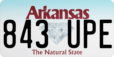 AR license plate 843UPE