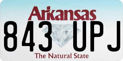 AR license plate 843UPJ
