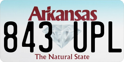 AR license plate 843UPL