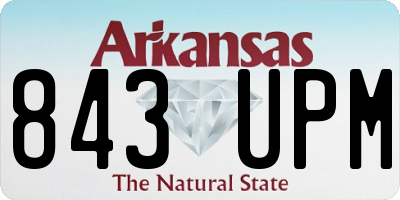AR license plate 843UPM