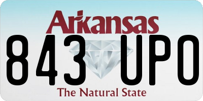 AR license plate 843UPO