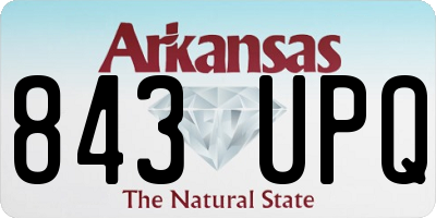 AR license plate 843UPQ
