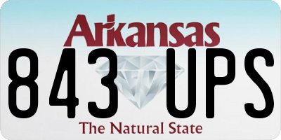AR license plate 843UPS