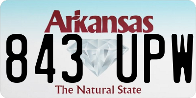 AR license plate 843UPW