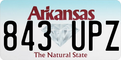 AR license plate 843UPZ