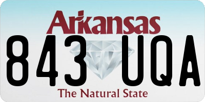 AR license plate 843UQA