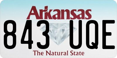 AR license plate 843UQE
