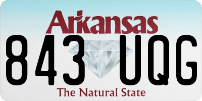 AR license plate 843UQG