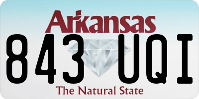 AR license plate 843UQI