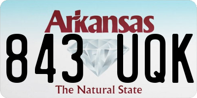 AR license plate 843UQK