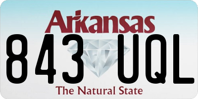 AR license plate 843UQL