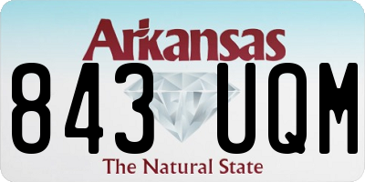 AR license plate 843UQM