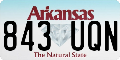 AR license plate 843UQN