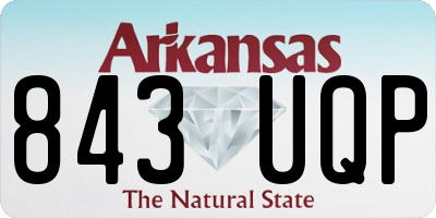 AR license plate 843UQP
