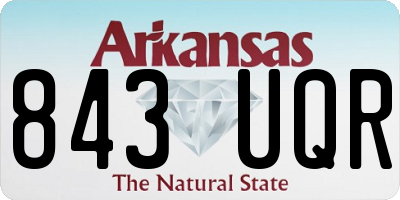 AR license plate 843UQR