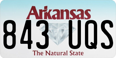 AR license plate 843UQS