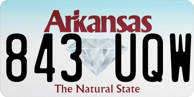 AR license plate 843UQW