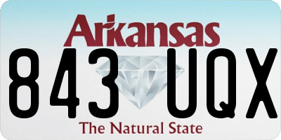 AR license plate 843UQX