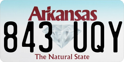 AR license plate 843UQY