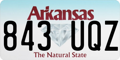 AR license plate 843UQZ