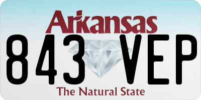 AR license plate 843VEP
