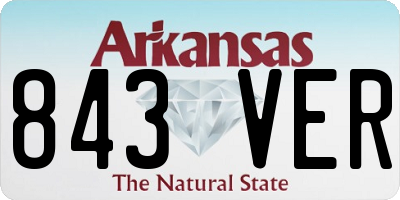 AR license plate 843VER