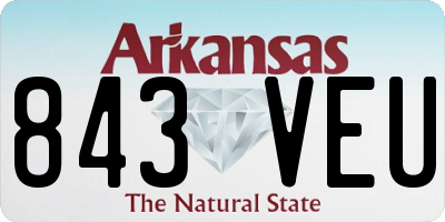 AR license plate 843VEU