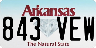 AR license plate 843VEW