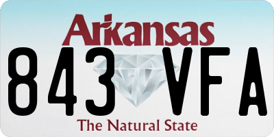 AR license plate 843VFA