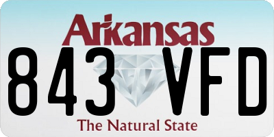AR license plate 843VFD