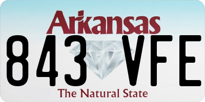 AR license plate 843VFE
