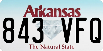 AR license plate 843VFQ