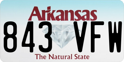 AR license plate 843VFW