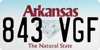 AR license plate 843VGF