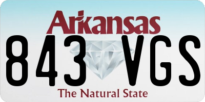 AR license plate 843VGS