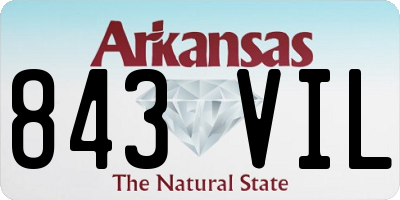 AR license plate 843VIL