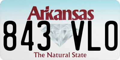 AR license plate 843VLO