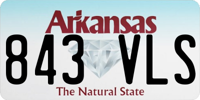 AR license plate 843VLS