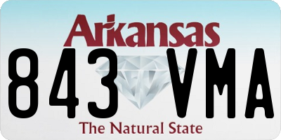 AR license plate 843VMA