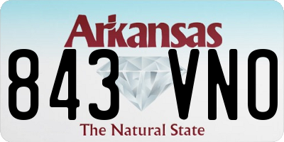 AR license plate 843VNO