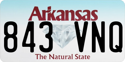 AR license plate 843VNQ