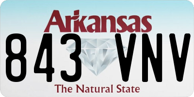 AR license plate 843VNV