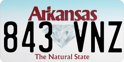 AR license plate 843VNZ