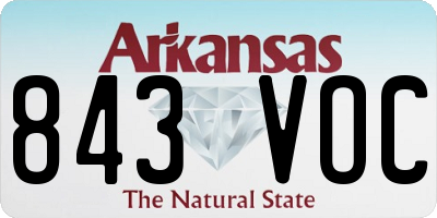AR license plate 843VOC
