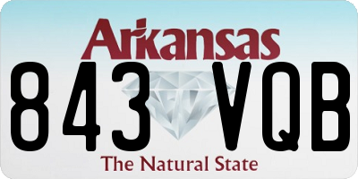 AR license plate 843VQB