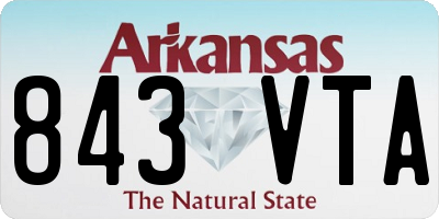 AR license plate 843VTA