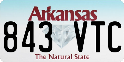 AR license plate 843VTC
