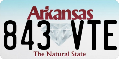 AR license plate 843VTE