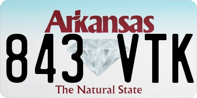 AR license plate 843VTK