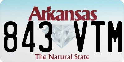 AR license plate 843VTM